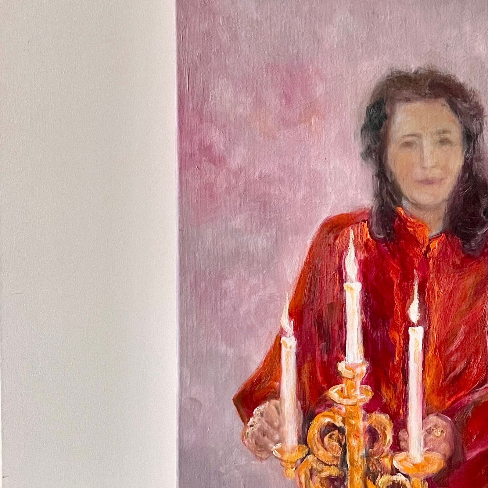 Zelfportret met kandelaar